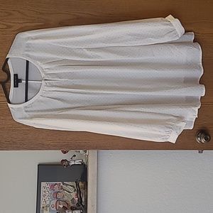 White with Gold Dots Blouse